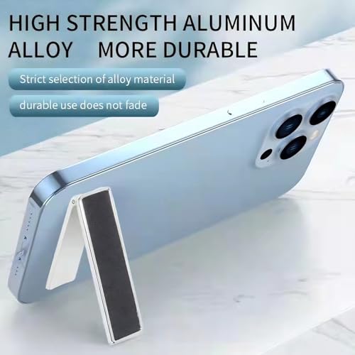 Yoidesu Phone Kickstand, Ultra Thin Adjustable Angle Phone Vertical and Horizontal Stand, Shiny Fashionable Metal Sticky Foldable Smartphone Stand for Any Cell Phone (Rose - color: Rose Red