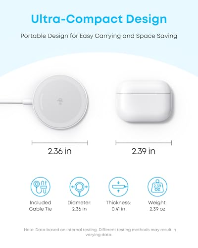 Anker Zolo MagSafe-Compatible Wireless Charger with Qi2 15W Fast Charging - color: White, size: 1 Pack