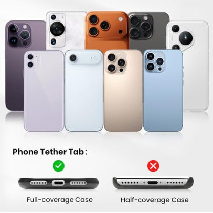 COCASES Metal Phone Tether, Phone Lanyard Tab Universal Phone Lanyard Patch - color: Gold