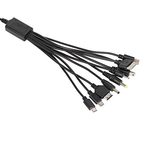 Cutwif 10 in 1 Multi Charging Cable, Universal Multiple Charging Cord Cable with 10 Ports for Cell Phones Speaker MP3 MP4 & More