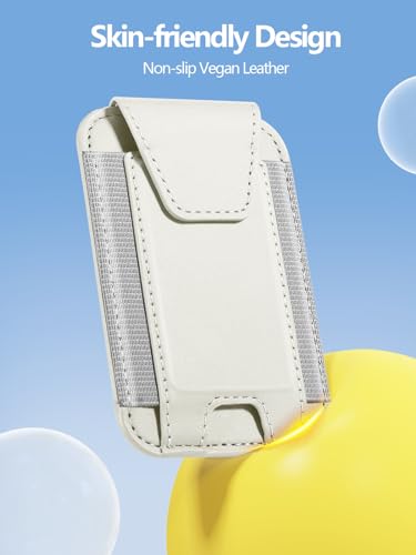 Miroddi for MagSafe Wallet with Privacy Flap, Strongest Magnetic Wallet | 7 Cards Holder, RFID Blocking, Leather Magnetic Phone Wallet for iPhone 17/16/15/14/13/12 Series and Pixel 10, Creamy white - color: Creamy white
