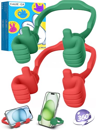 Christmas Stocking Stuffers for Teens Girls Boys Adults Cell Phone Stand - color: Forest Green & Red