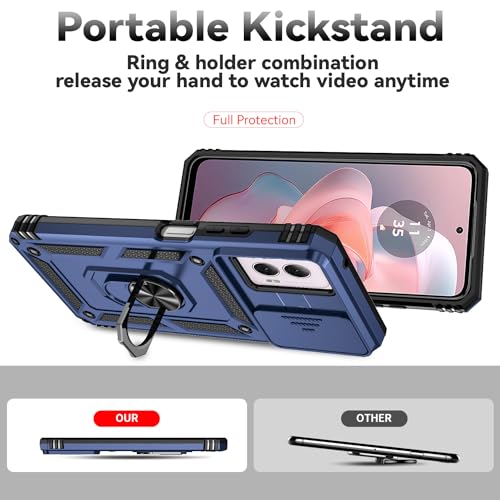 SunStory for Motorola Moto G Power 5G 2024 Case with Kickstand,Blue - color: Blue