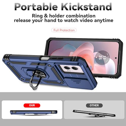 SunStory for Motorola Moto G Power 5G 2024 Case with Kickstand,Blue - color: Blue
