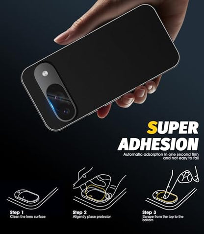 Orzero (3 Pack) Camera Lens Protector Compatible for Google Pixel 9 (6.3 inch) Protector de Cámera Case Friendly Tempered Glass 9H High Definition Microphone Cutout Anti-Scratch - size: Google Pixel 9 (6.3 inch)