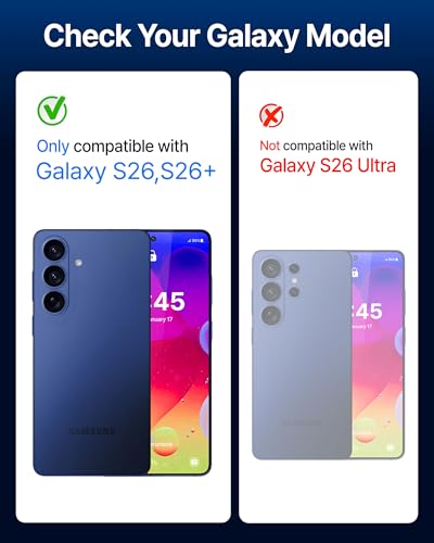 DOME GLASS Whitestone – Compatible with Galaxy S26, Galaxy S26 Plus – Camera Ring Type [Case-Friendly & HD Clarity] Tempered Glass Lens Protector [1 Pack]