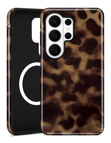 Magnetic Tortoise Shell Case for Samsung Galaxy A16 5G | Compatible with MagSafe, Brown Cheetah Leopard Print, TPU and PC Shockproof Protective Phone Cover for Women Girls - color: Tortoise Shell
