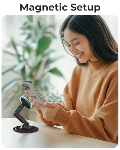 Cooper Mag360 Magnetic Phone Stand for Desk, MagSafe Stand for iPhone 17 - color: Stealth Black