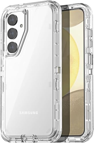 AICase for Samsung Galaxy S24 Case Clear 3 in 1 Heavy Duty Drop Protection Full Body Rugged Shockproof/Dust Proof 3-Layer Military Protective Tough Durable Cover for Galaxy S24 6.2"_1 - color: Clear, size: Samsung Galaxy S24