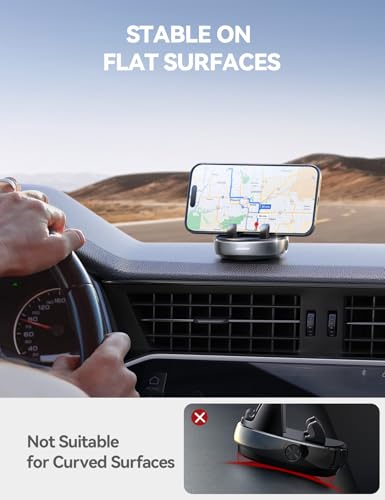 Car Phone Holder Mount, 360 Degree Rotation Dashboard Phone Holder, Silver - color: Silver