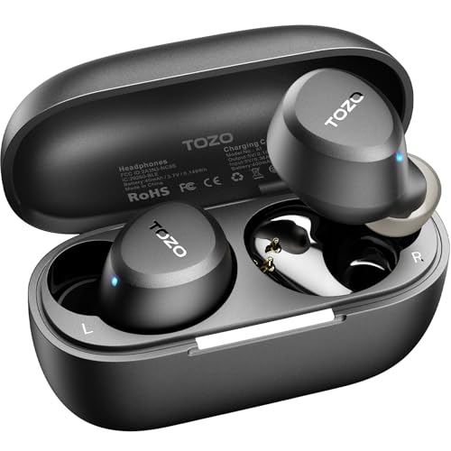 TOZO A1 Wireless Earbuds Bluetooth 5.3 Light Weight in Ear Headphones - color: Black