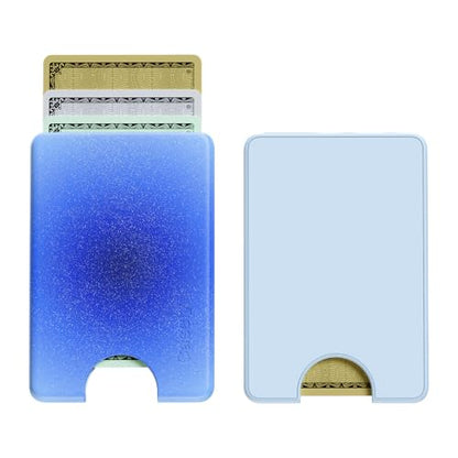 Casely MagWallet | Aura | Cobalt Clarity | Blue | Slim Wallet Card Holder | Compatible with MagSafe | Soft-Touch Hard Silicone | Holds Up to 3 Cards - color: Aura | Cobalt Clarity | Blue