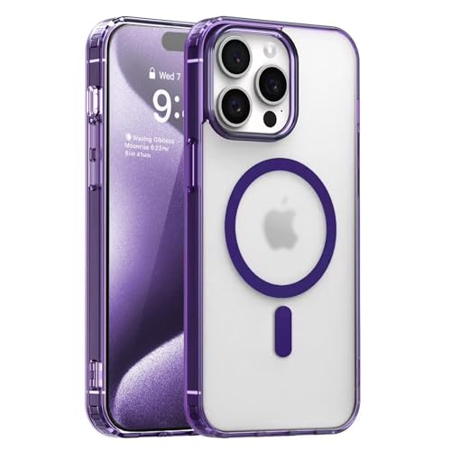 S. Tedazo Magnetic Case for iPhone 11 Pro Max Compatible with MagSafe & MIL-Grade Protection,Not Yellowing,Scratch-Resistant,Translucent Matte Slim Phone Cover for iPhone 11 Pro Max-Frosted Purple - color: Purple, size: iPhone 11 Pro Max