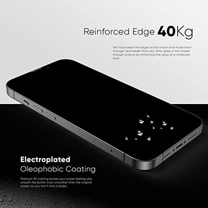 FLOLAB NanoArmour ONETIME PRO for iPhone 15 Privacy Screen Protector, Anti-Reflective, 3D Edge-to-Edge, Anti-Spy Tempered Glass, Reinforced Edges, Durable, Smooth, Easy Install, Dust-Free - size: 15
