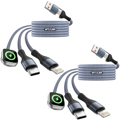 Cruise Essentials 2026,3 in 2 Multi Charging Cable for iPhone Watch Charger - color: Ocean Gray, size: AC to C+L+iWatch