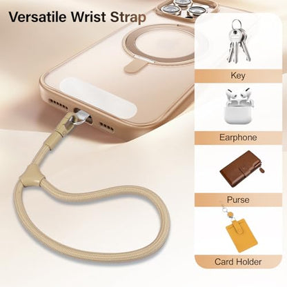 Dadanism Phone Wrist Strap, Universal Adjustable Hand Wrist Strap Lanyard - color: Camel, style: Short