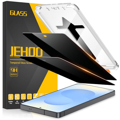 [2 Pack] Privacy Screen Protector for Samsung Galaxy S25, Ultrasonic Fingerprint Support, Auto-Alignment Frame, Easiest to Installation, Scratch-Resistant, Bubble-Free - size: Galaxy S25