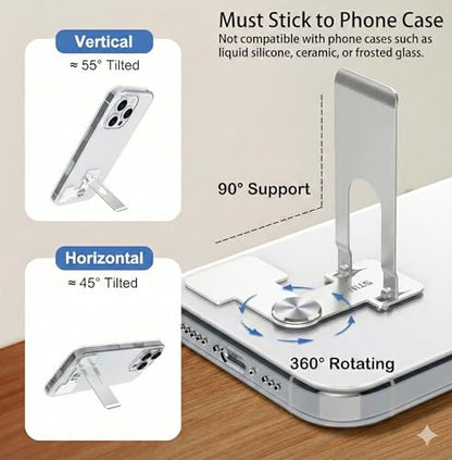 Phone Slim Stand Thin Kickstand for iPhone Phone Case Sliver 1-Pack - color: Sliver