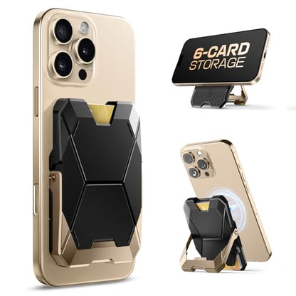i-Blason for MagSafe Wallet with Stand & RFID Blocking, 6-Card Holder, Gold - color: Desert, size: Only Wallet