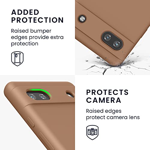 kwmobile Case Compatible with Google Pixel 6a Case - TPU Silicone Phone Cover with Soft Finish - Cappuccino - color: Cappuccino, size: Pixel 6a
