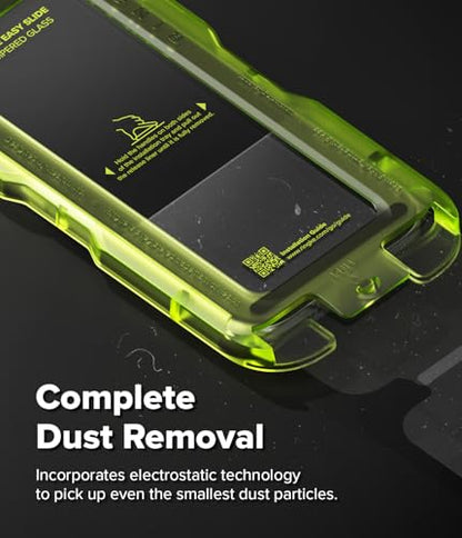 Ringke for iPhone 17 Screen Protector [Easy Slide, 2 Pack] | Easy Installation with Alignment Tool, Case Friendly Premium 9H Hardness Tempered Glass - size: iPhone 17