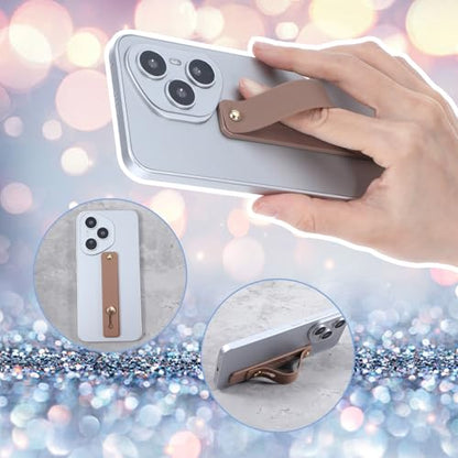 Ymapinc 2Pcs Phone Loops for Back of Phone Strap Grip Holder - color: Brown