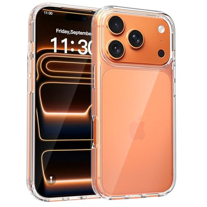 Pulgarin & Co Clear Case for iPhone – Crystal Anti-Yellowing, Shock-Absorbing Protection, Slim Profile with Raised Edges (iPhone 14 Pro)