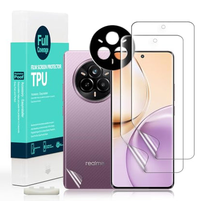 Ibywind for Realme 14 Pro 5G Screen Protector,2-Pack,Hydrogel Film with Camera Lens Protector,Easy Installation Tool,Bubble-Free,Fingerprint Unlock Compatible,Anti-Shatter,Anti-Scratch - size: Realme 14 Pro 6.77 inch