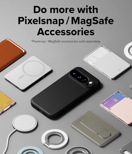 Ringke Onyx Designed for Google Pixel 10 Pro Case [Compatible with MagSafe and Pixelsnap] Oil & Dirt Resistant Enhanced Grip Non-Slip Texture Lightweight Cover - Magnetic Black - color: Magnetic Black, size: Pixel 10 Pro