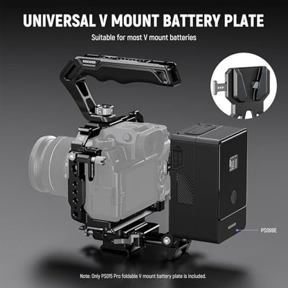 NEEWER Foldable V Mount Battery Plate with Arca Type Baseplate, PS015 PRO