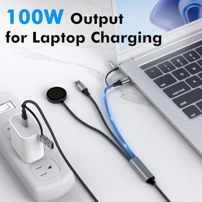 Travel Depot 4-in-1 Multi Charging Cable 100W Fast Charge