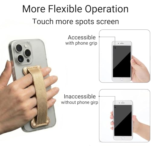 Hand Holder Strap for Smartphones&Tablet, Handle Grip (Gold)-2Pack - color: Gold