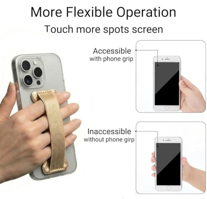 Hand Holder Strap for Smartphones&Tablet, Handle Grip (Gold)-2Pack - color: Gold