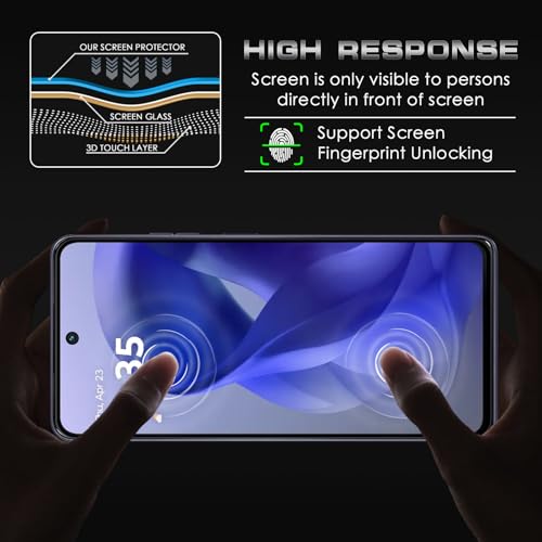 [2 Pack Motorola Moto G Power (2025) 5G Privacy Screen Protector, Privacy Tempered Glass Film, Anti-Spy Protection for Motorola Moto G Power (2025) 5G Screen Protector - size: Motorola Moto G Power (2025)