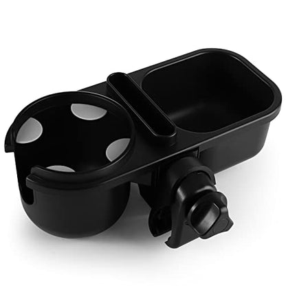 Accmor Stroller Cup Holder, Drinks Holder Bike Walker Wheelchair - color: Tray Phone Holder-Black