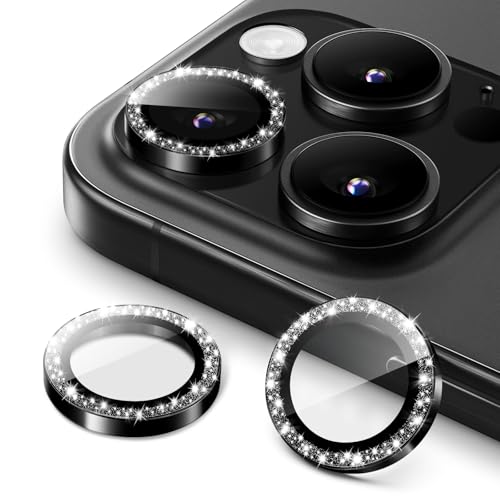 JETech Camera Lens Protector for iPhone 16 Pro/16 Pro Max, Black, 1 Set - color: Black