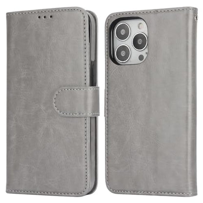 Bocasal Detachable Wallet Case Card Holder for iPhone 13 Pro, Grey - color: Gray