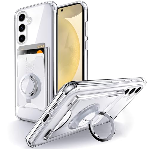 Shields Up for Samsung Galaxy S25 FE Case, Minimalist Wallet Case with Card Holder & Ring Stand, [Drop Protection] Slim Protective Shockproof Cover for Samsung S25 FE - Clear - color: Clear, size: Galaxy S25 FE