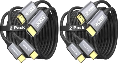 UANTIN USB C to HDMI Cable 6Ft for Home Office 4K High-Speed 4-Pack - size: 6FT (Pack of 2), style: 2 Pack
