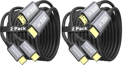 UANTIN USB C to HDMI Cable 6Ft for Home Office 4K High-Speed 4-Pack - size: 6FT (Pack of 2), style: 2 Pack