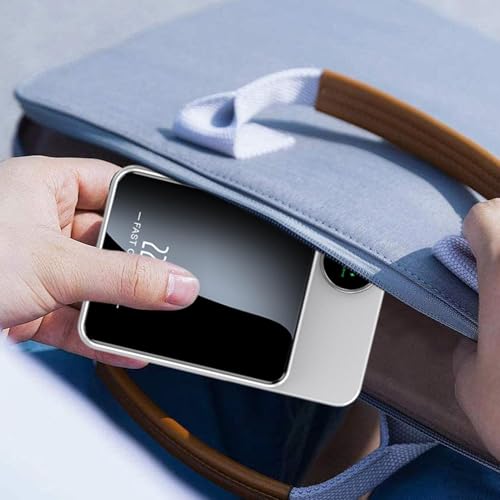Wireless Charger Pad 20000mAh, Magnetic Fast Charging Hub for Phone Earbuds Smart Watch, Portable Power Bank Charger for Desk Home Office Travel Device - color: White