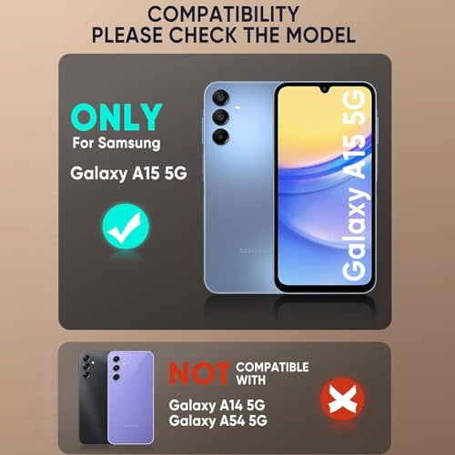 Battery Case for Galaxy A15, Upgraded 10000mAh Battery Pack Rechargeable Charger Case with Wireless Charging Compatible for Galaxy A15 (6.5 inch) External Battery Charging Cover (Black) - size: Galaxy A15