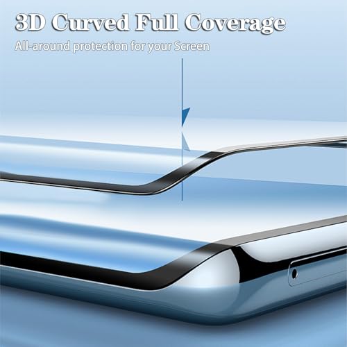 Screen Protector for Samsung Galaxy S22 Ultra 5G Tempered Glass Film | 3D Curved, Full Coverage, 9H Hardness, Anti Scratch, HD Clear, Case Friendly, 2 Pack