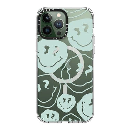 CASETiFY for iPhone 13 Pro Max Case - Impact Clear Compatible with MagSafe | Not Yellowing | 6.6 ft. 3x Military Grade Drop Protection | Aqua Smile Transparent | Clear - color: Aqua Smile Transparent, size: Iphone 13 Pro Max (6.7")