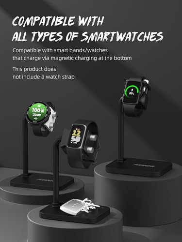 Adjustable Universal Smart Watch Dock & Fitness Tracker Stand - color: Black Watch Dock