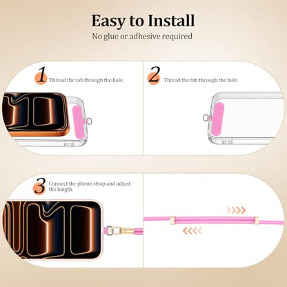 Dadanism Universal Phone Lanyard Set, Pink - color: Pink, style: Set