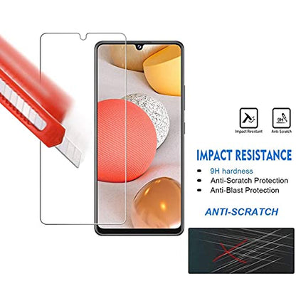 [3-Pack] Case-friendly Tempered Glass Screen Protector for Samsung Galaxy A42 5G (Clear)
