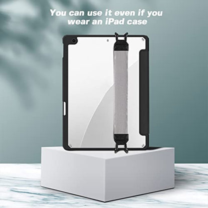 YUNLEI Tablet Stand,Phone Holder,Tablet Holder,Elastic Band Tablets Holder Strap One Hand Anti-Slip Finger Grip Tablets Strap with Metal Bracket Holder Mount