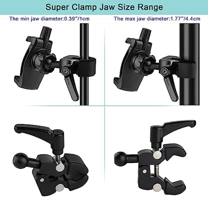 Mippko Phone Holder for Golf Cart/Microphone Stand/Cart/Railing/Handlebar/Rod,Fit for 3.5~7.5 inch iPhone/Nexus/HTC/LG/Smartphone,360°Adjustable Clip Aluminum Alloy Mount