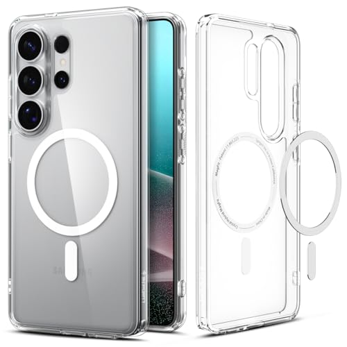 Spigen for Galaxy S26 Ultra Case, Ultra Hybrid MagFit [Anti-Yellowing] [Compatible with MagSafe] [Fast Wireless Charging] - Clear White - color: Clear White, size: Galaxy S26 Ultra